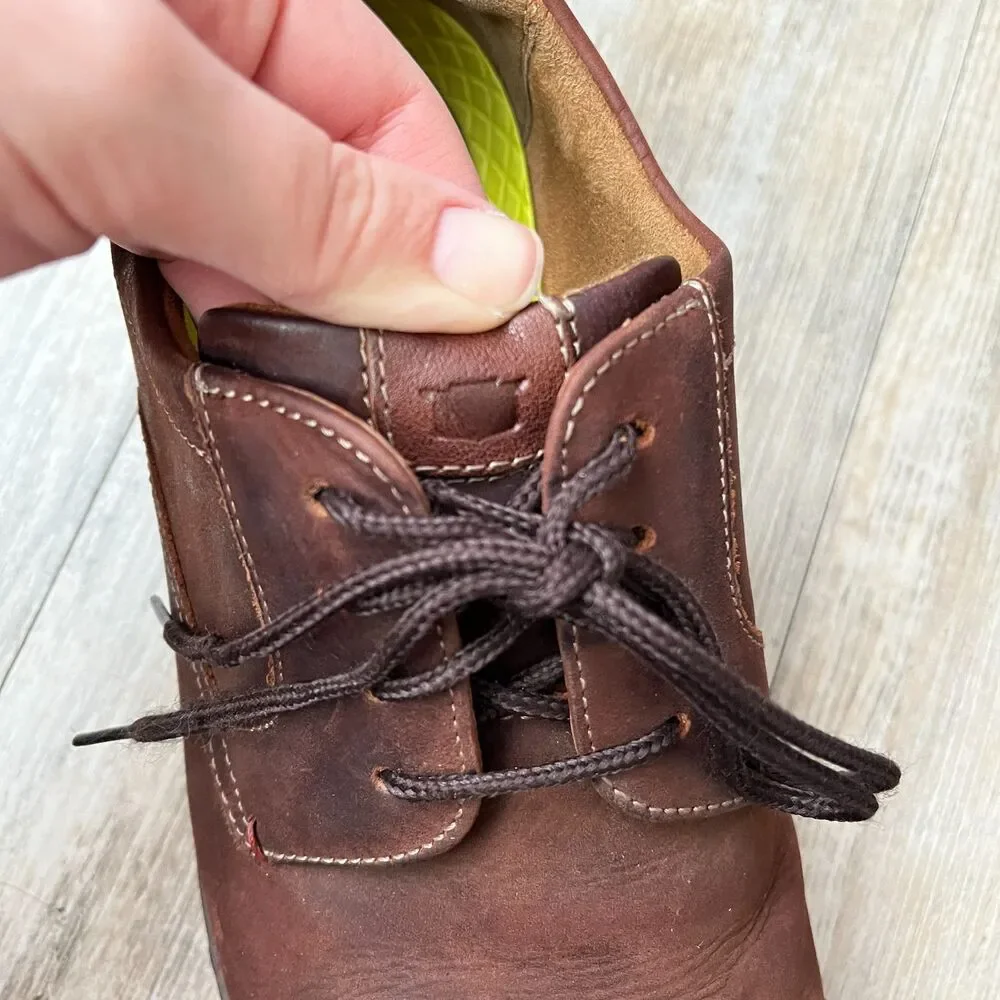 Florsheim Norwalk Plain Toe Oxford Brown Leather Shoes Comfortech Mens 9M Rustic